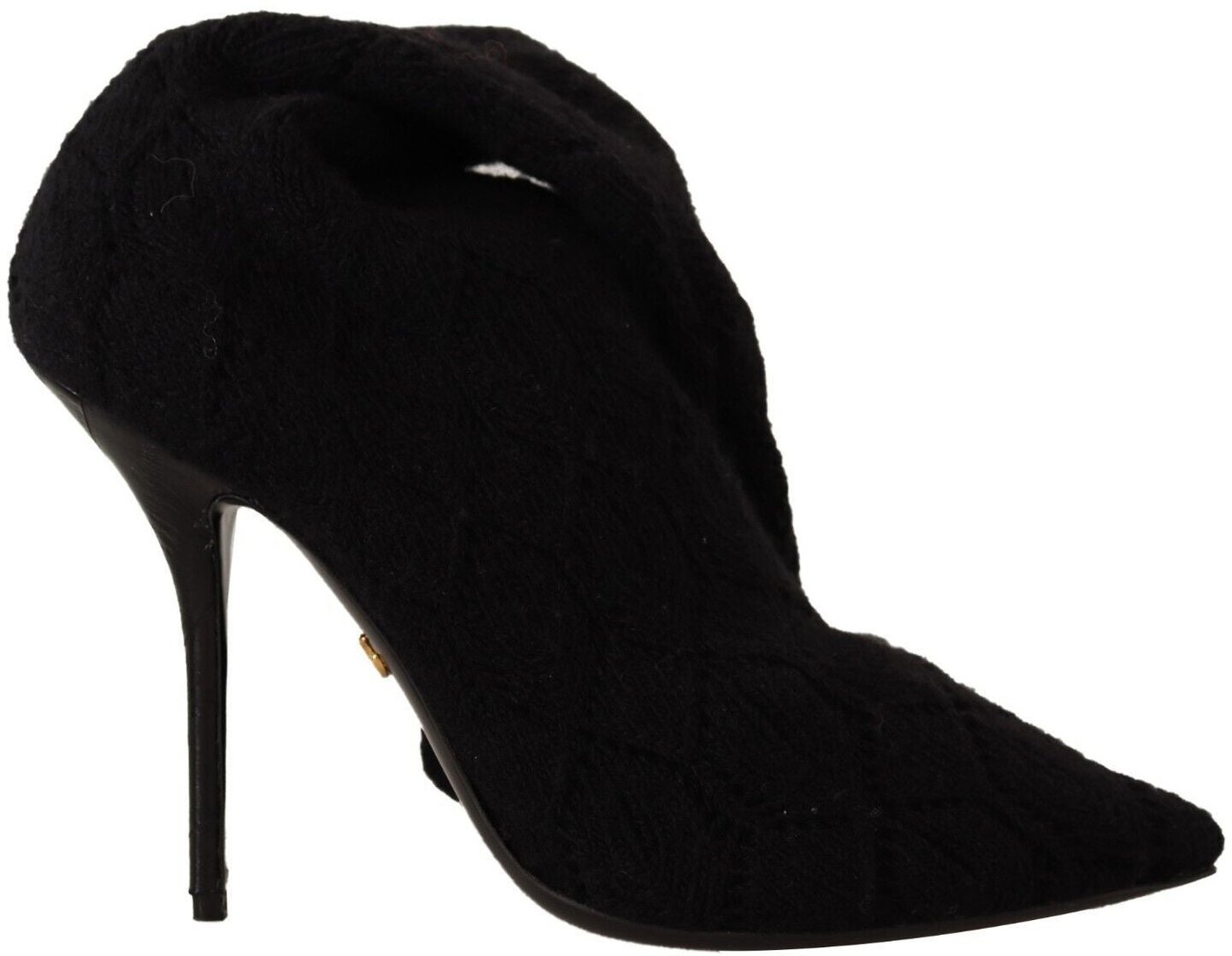 Dolce & Gabbana Black Stretch Socks Knee High Booties Shoes