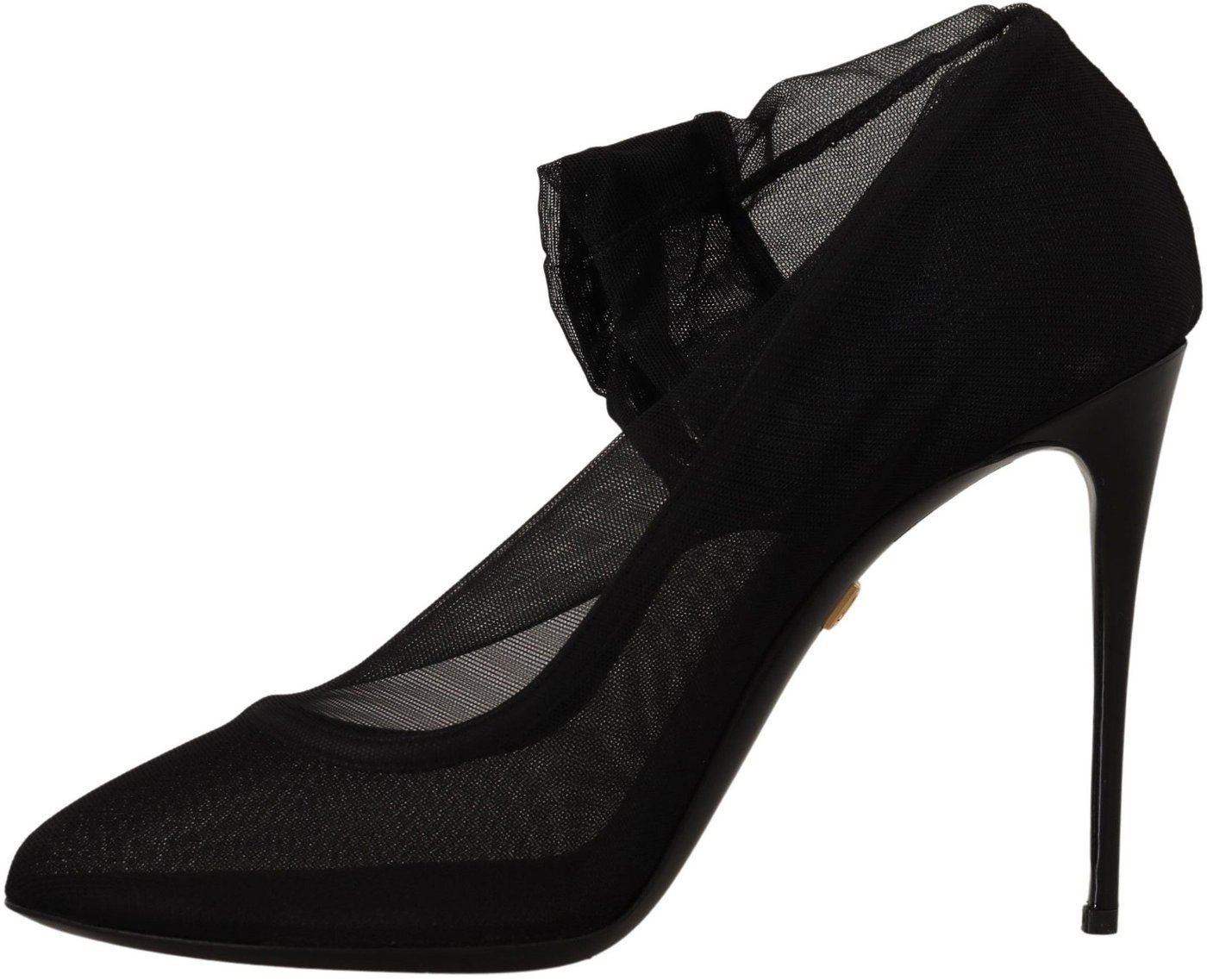 Dolce & Gabbana Black Tulle Stretch Boots Pumps Shoes