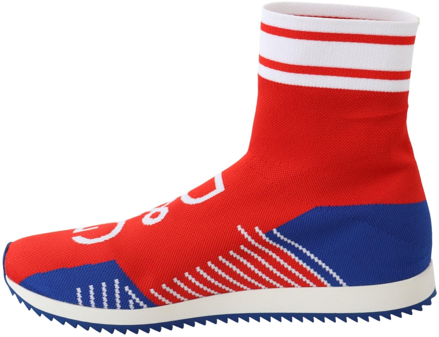 Dolce & Gabbana Blue Red Sorrento Logo Sneakers Socks Shoes