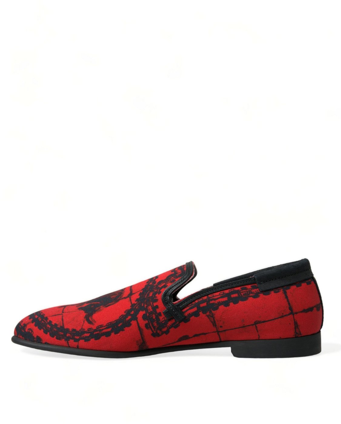 Dolce & Gabbana Red Black Torero Loafers Slippers Men Shoes