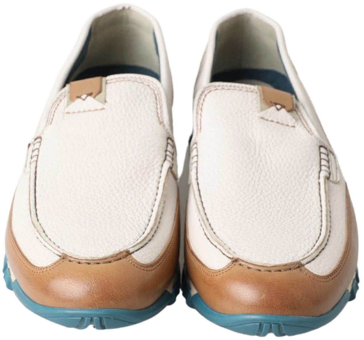 Dolce & Gabbana White Leather Loafers Moccasins Shoes