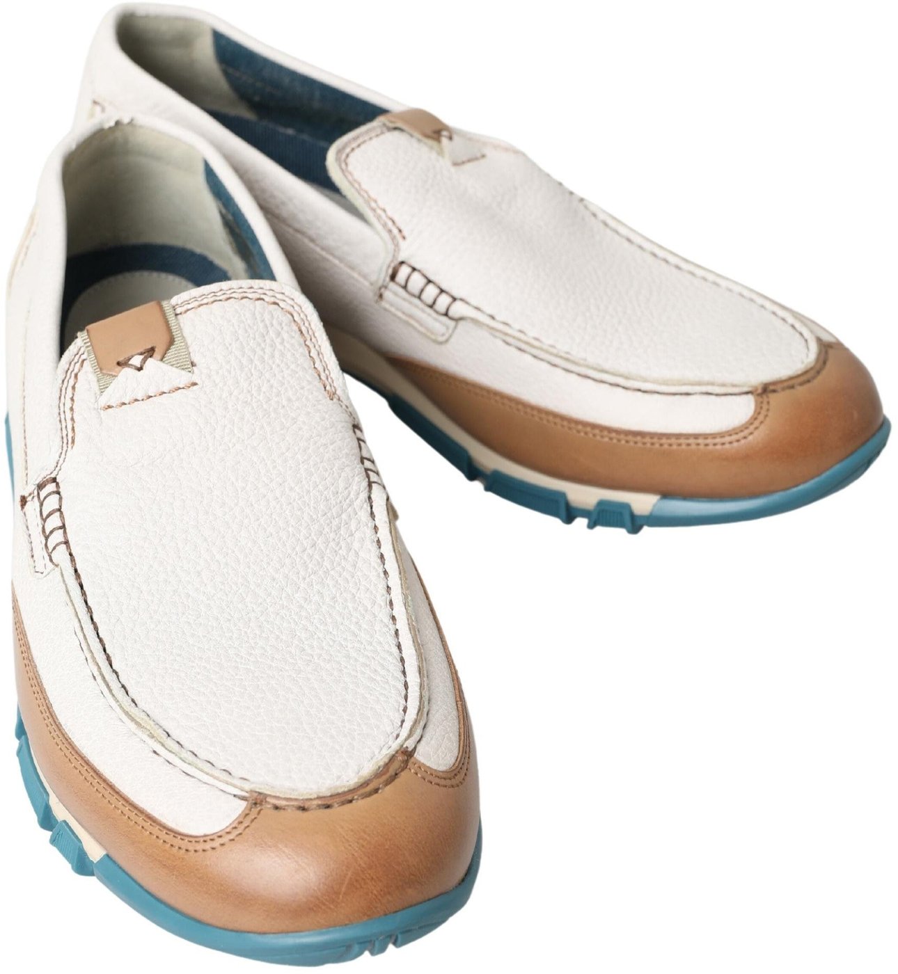 Dolce & Gabbana White Leather Loafers Moccasins Shoes