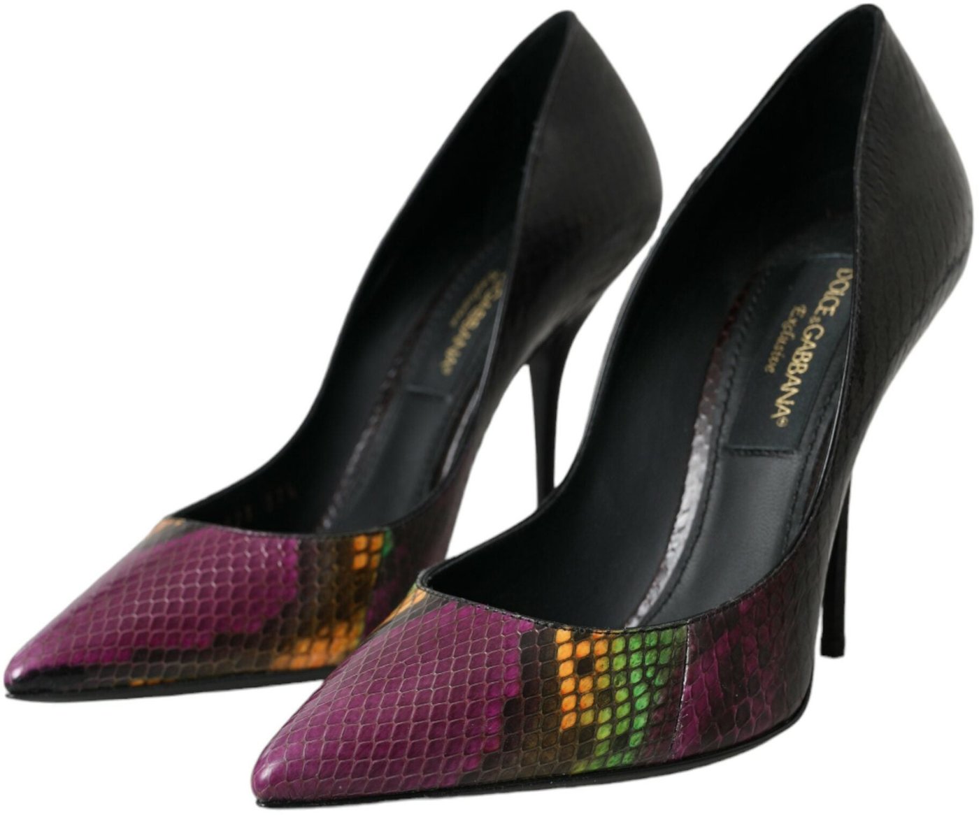 Dolce & Gabbana Multicolor Exotic Leather Heels Pumps Shoes