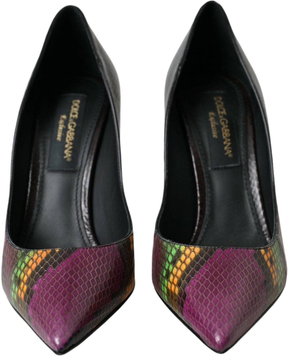 Dolce & Gabbana Multicolor Exotic Leather Heels Pumps Shoes