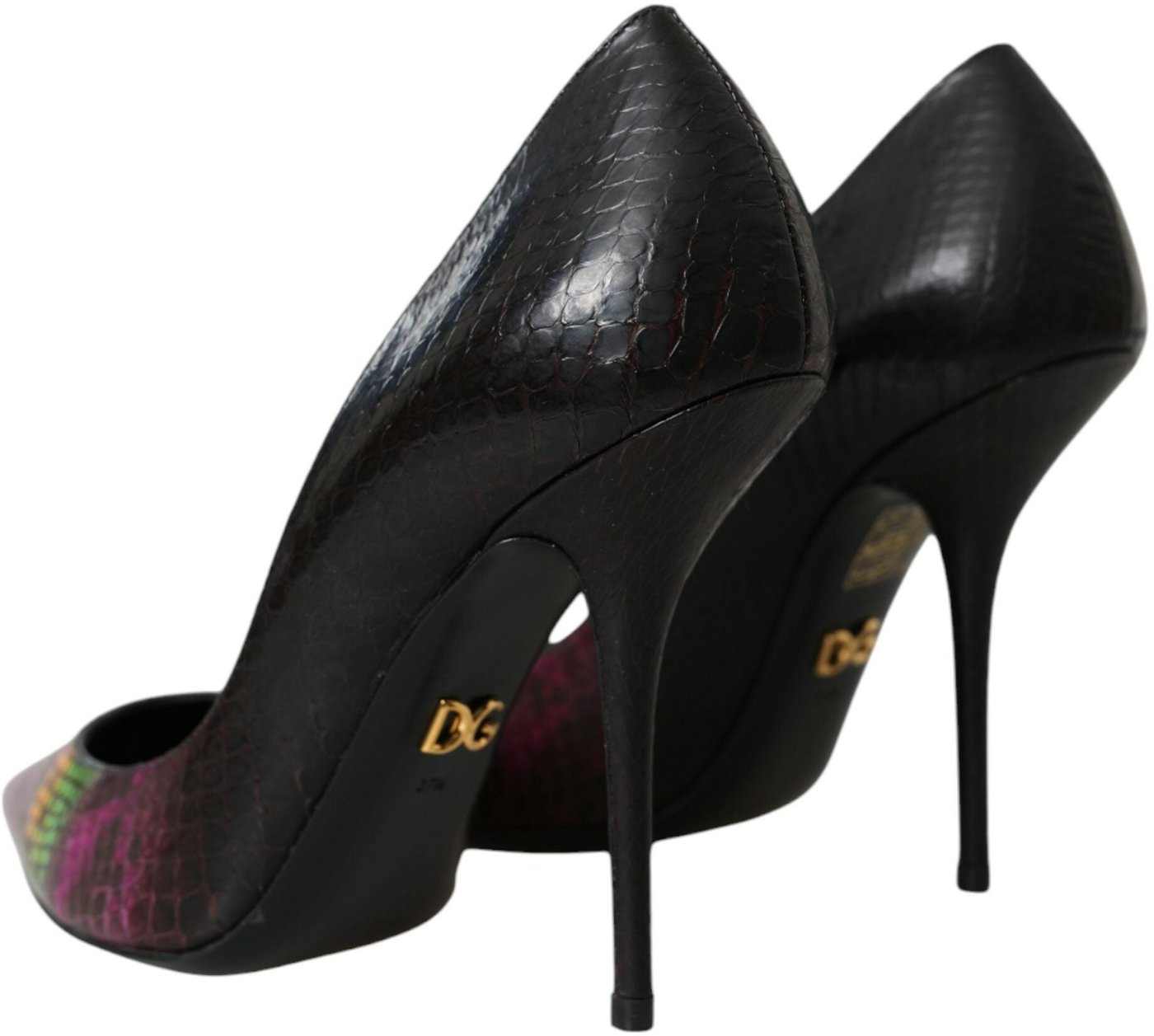 Dolce & Gabbana Multicolor Exotic Leather Heels Pumps Shoes