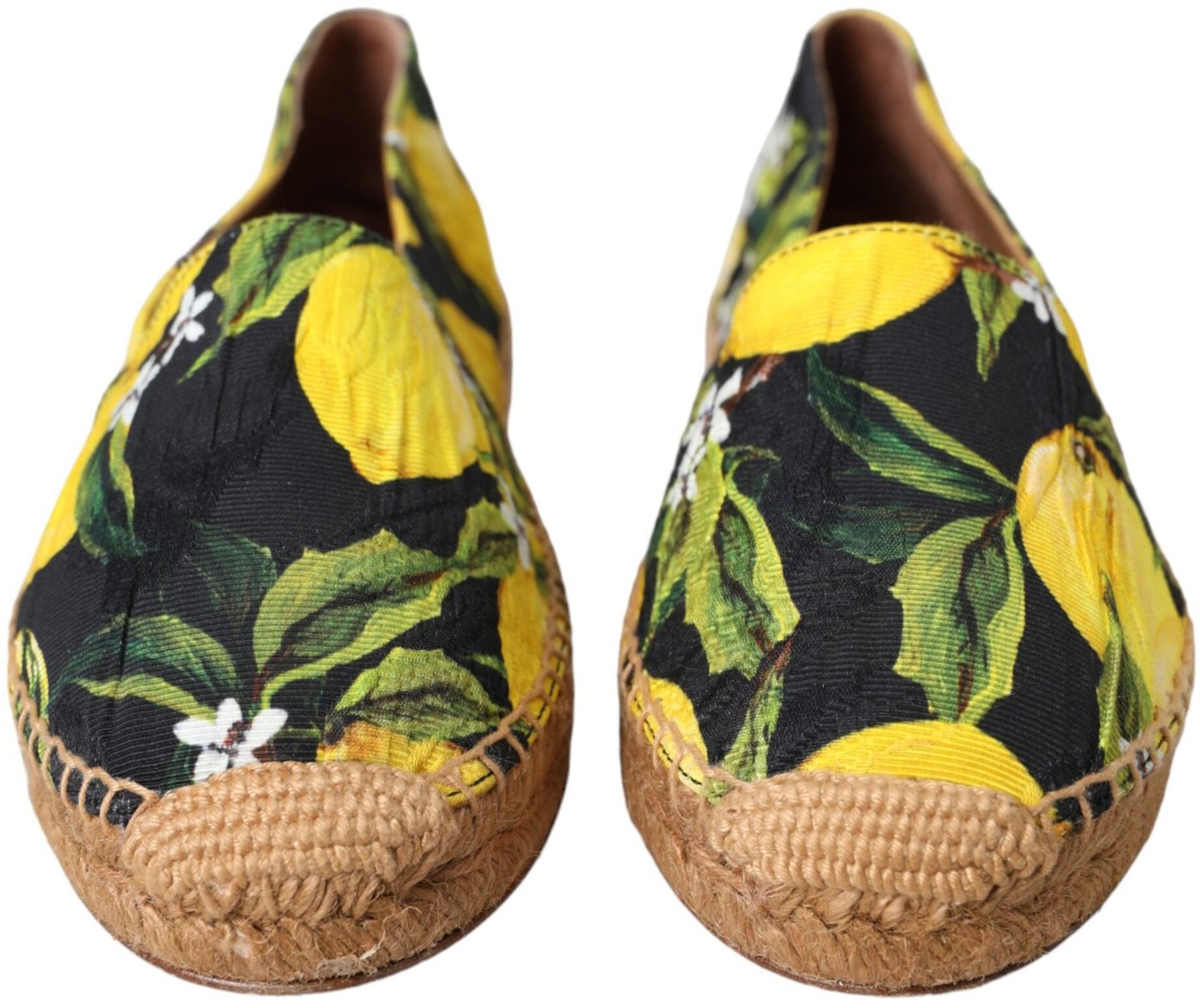Dolce & Gabbana Multicolor Lemon Slip On Espadrilles Shoes