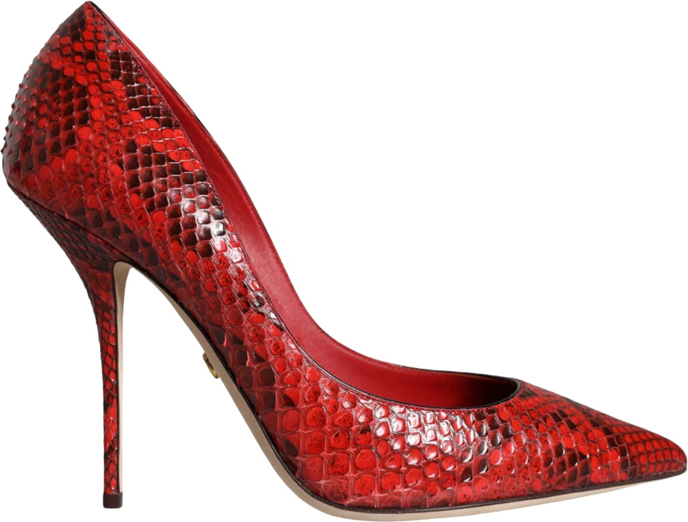 Dolce & Gabbana Red Leather Stiletto High Heels Pumps Shoes