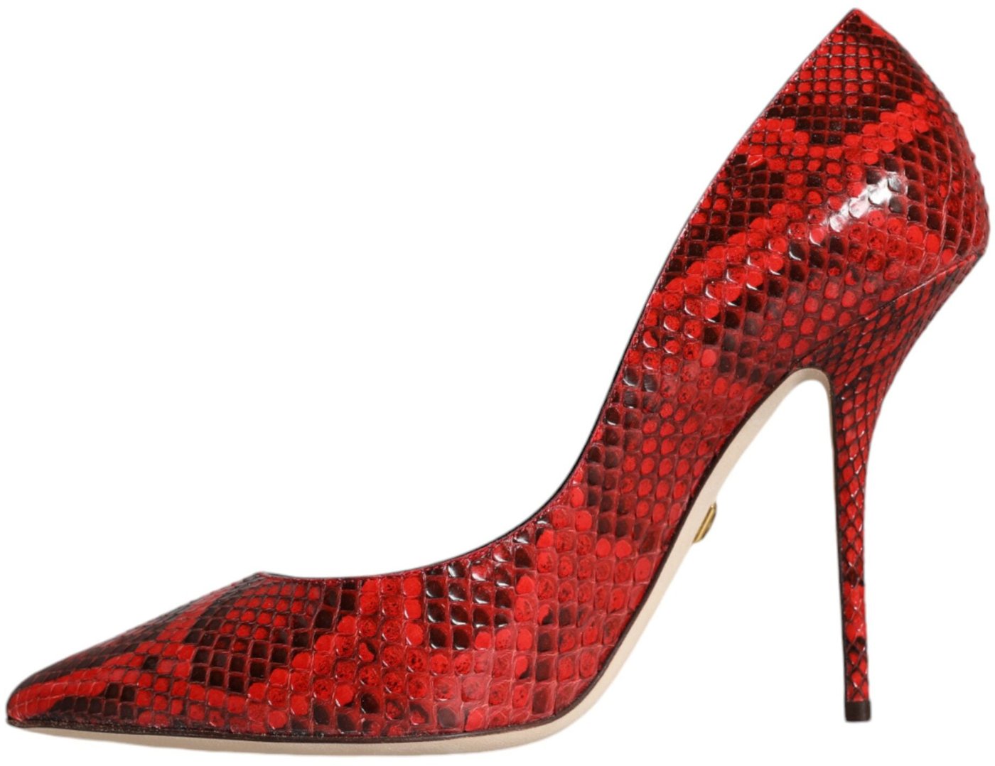 Dolce & Gabbana Red Leather Stiletto High Heels Pumps Shoes