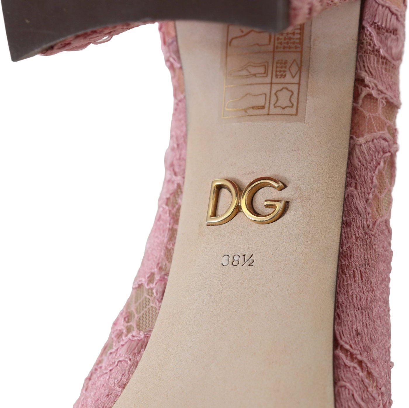 Dolce & Gabbana Pink Taormina Lace Crystal Pumps Pastel Shoes