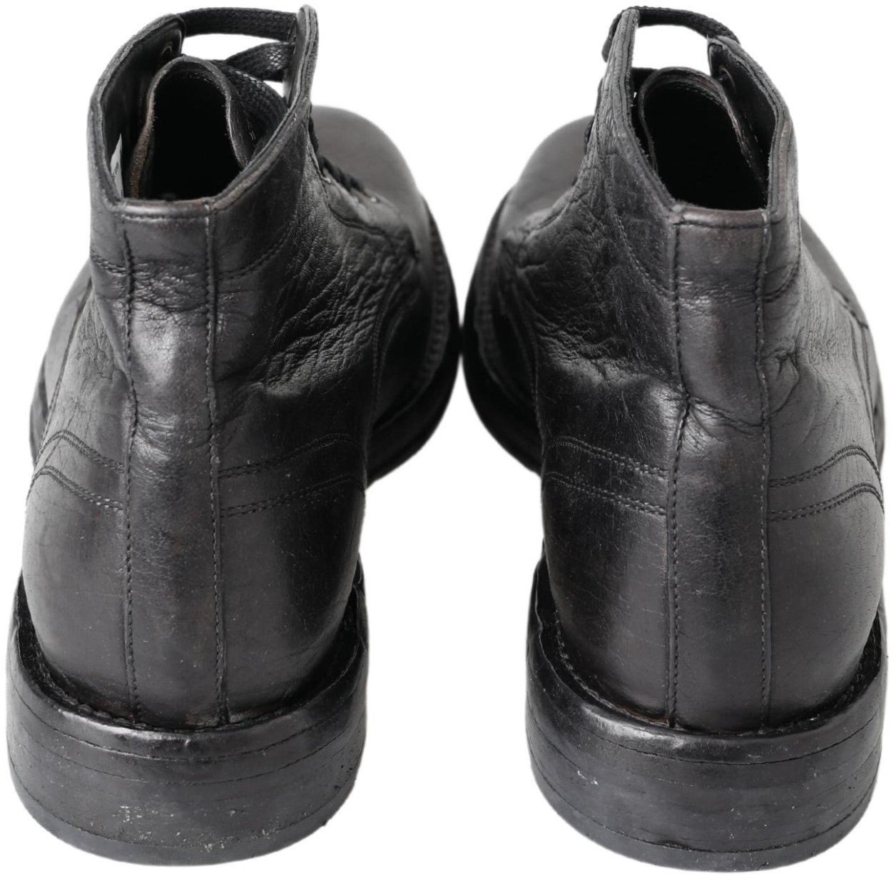 Dolce & Gabbana Black Horse Leather Perugino Boots
