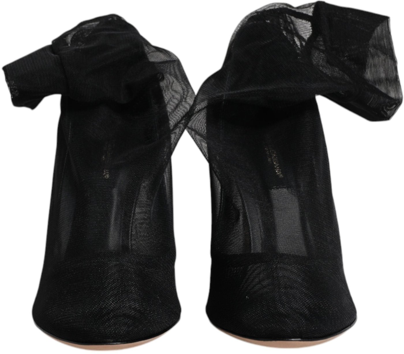 Dolce & Gabbana Black Nylon Mesh Sock Style Boots Shoes