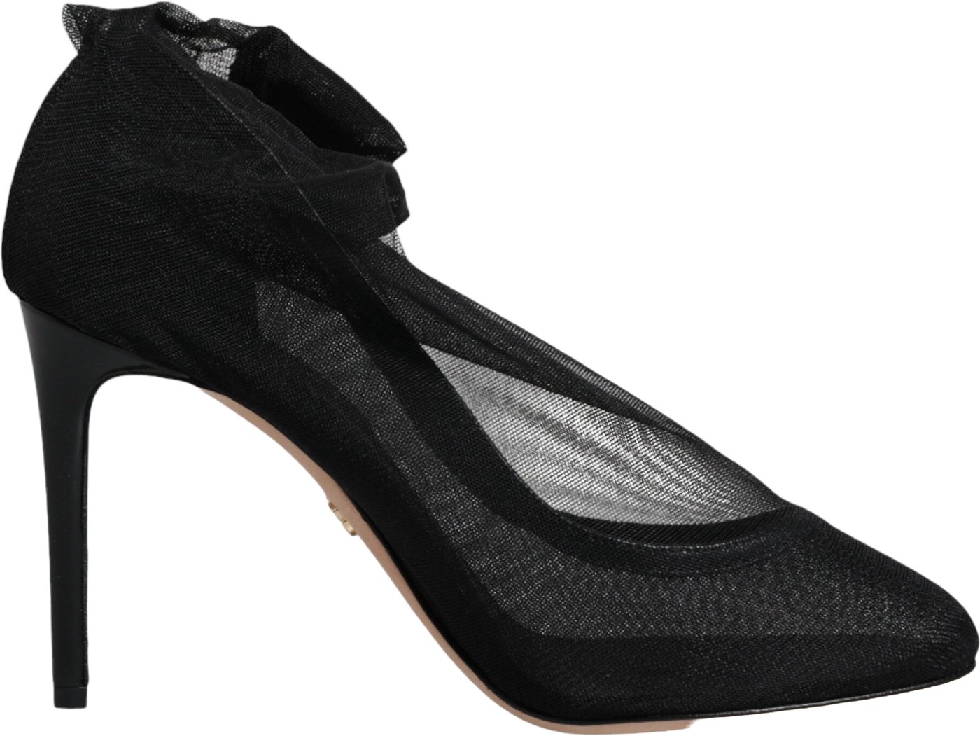 Dolce & Gabbana Black Nylon Mesh Sock Style Boots Shoes