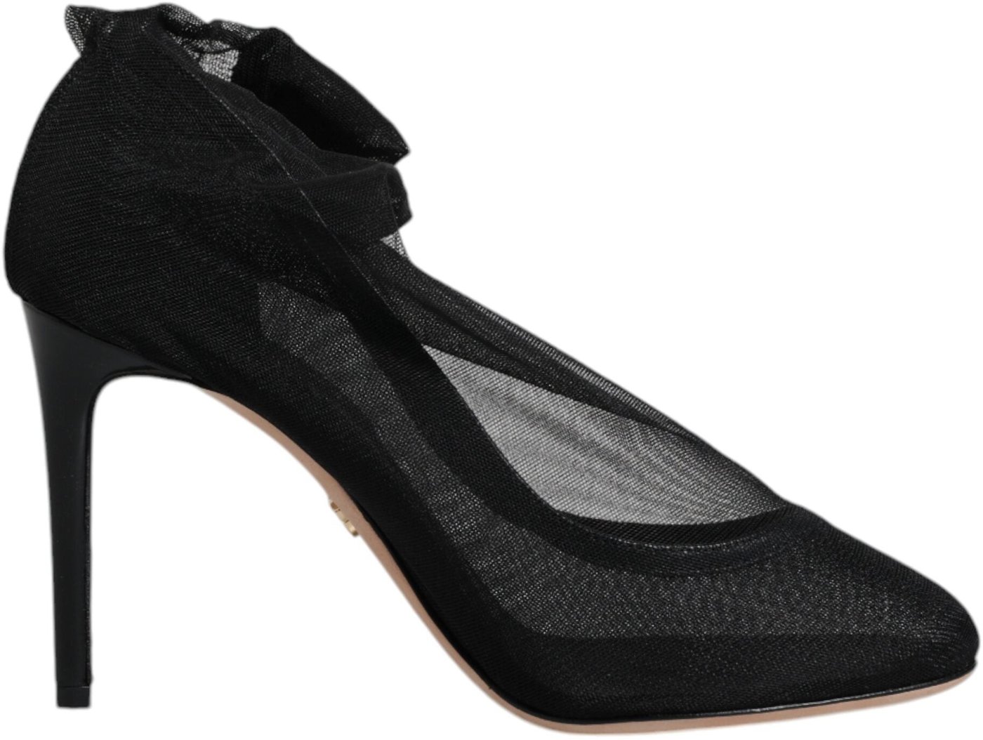 Dolce & Gabbana Black Nylon Mesh Sock Style Boots Shoes