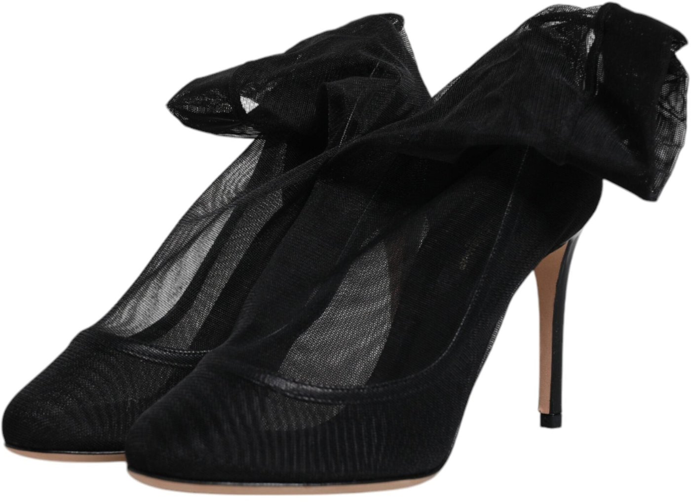 Dolce & Gabbana Black Nylon Mesh Sock Style Boots Shoes