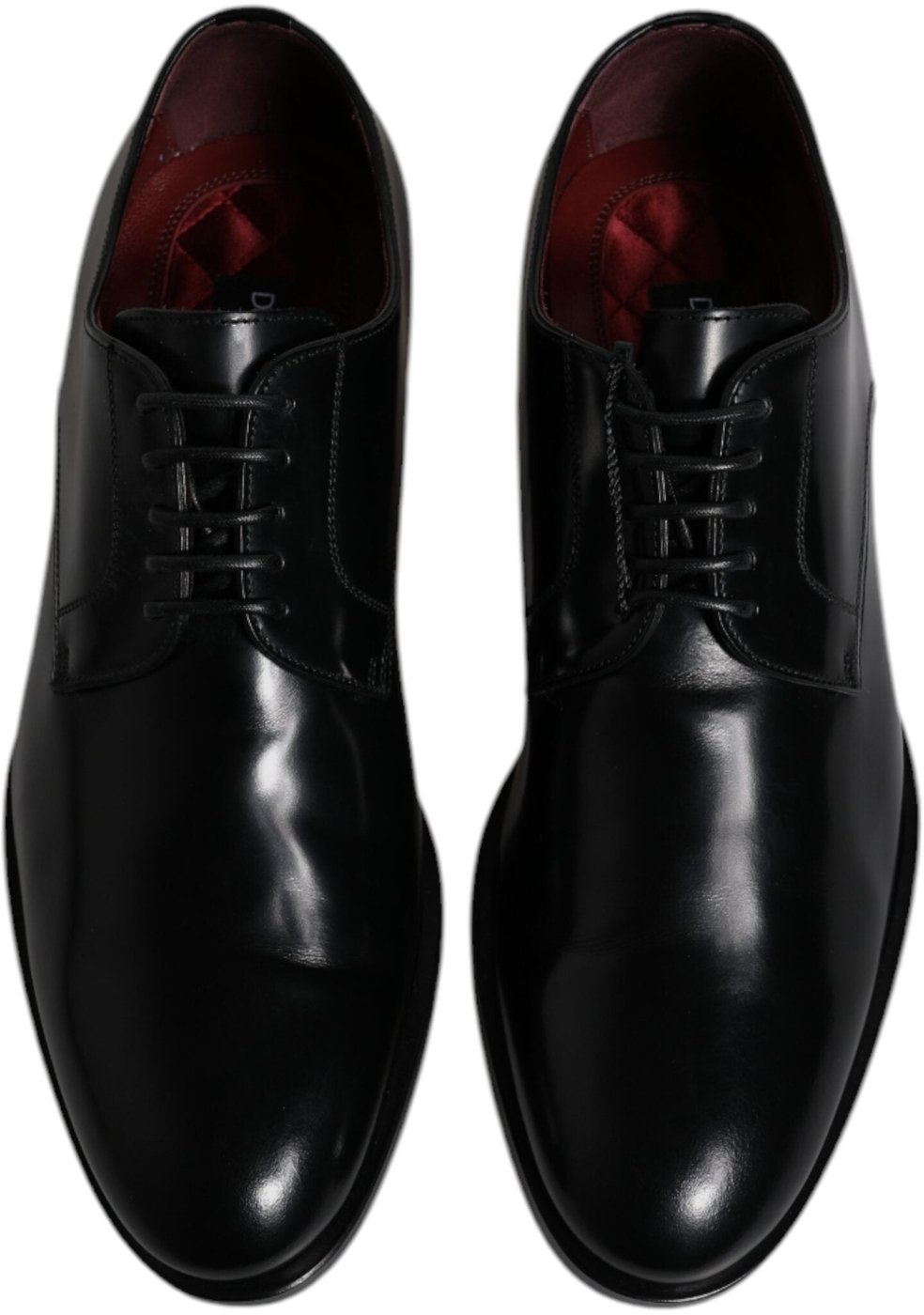 Dolce & Gabbana Black Calfskin Leather Derby Lace Up Formal Dress Shoes