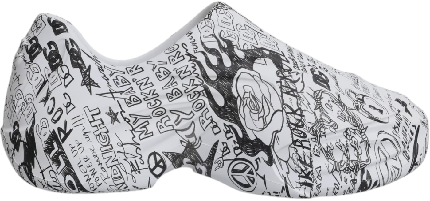 Dolce & Gabbana White Black Graffiti Daymaster Sneakers Shoes
