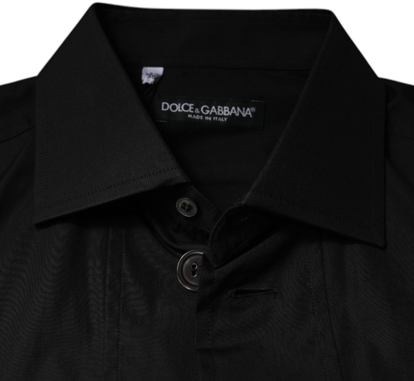Dolce & Gabbana Black Cotton Formal Long Sleeves Dress Shirt