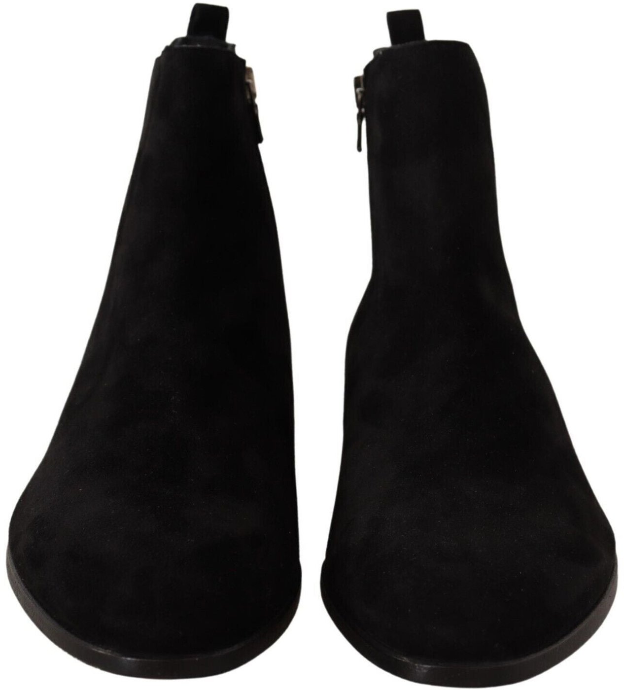 Dolce & Gabbana Black Suede Leather Chelsea Mens Boots Shoes