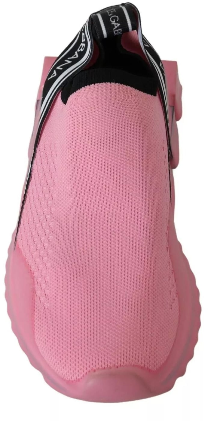 Dolce & Gabbana Pink Low Top Sorrento Sneakers Slip On Casual Shoes