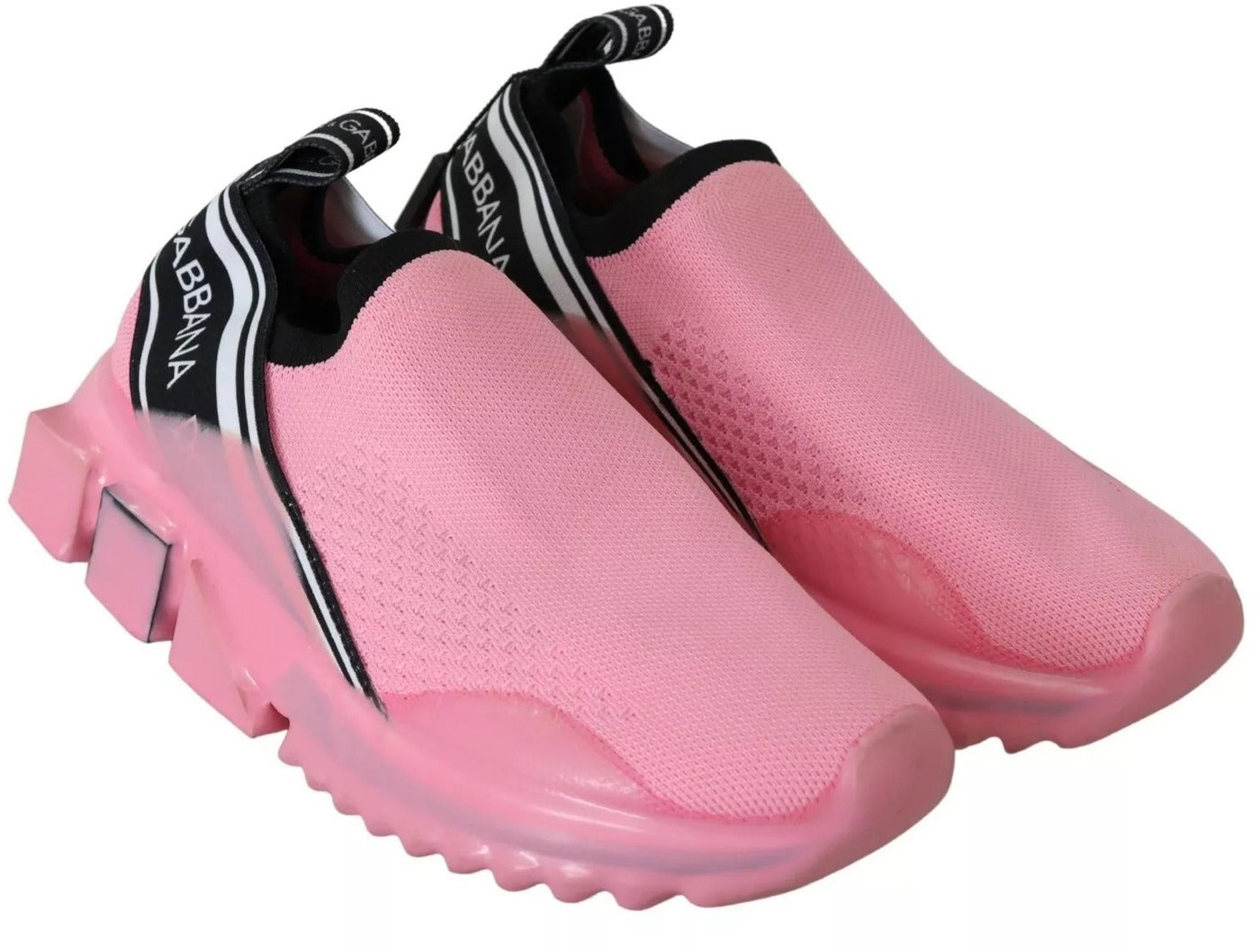 Dolce & Gabbana Pink Low Top Sorrento Sneakers Slip On Casual Shoes