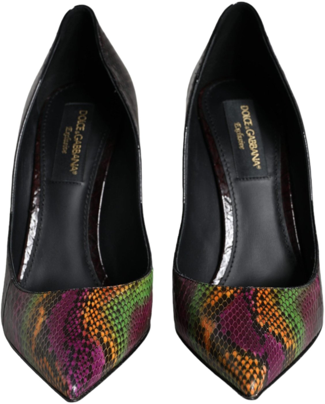 Dolce & Gabbana Multicolor Exotic Leather Heels Pumps Shoes