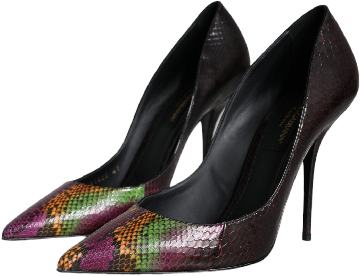 Dolce & Gabbana Multicolor Exotic Leather Heels Pumps Shoes