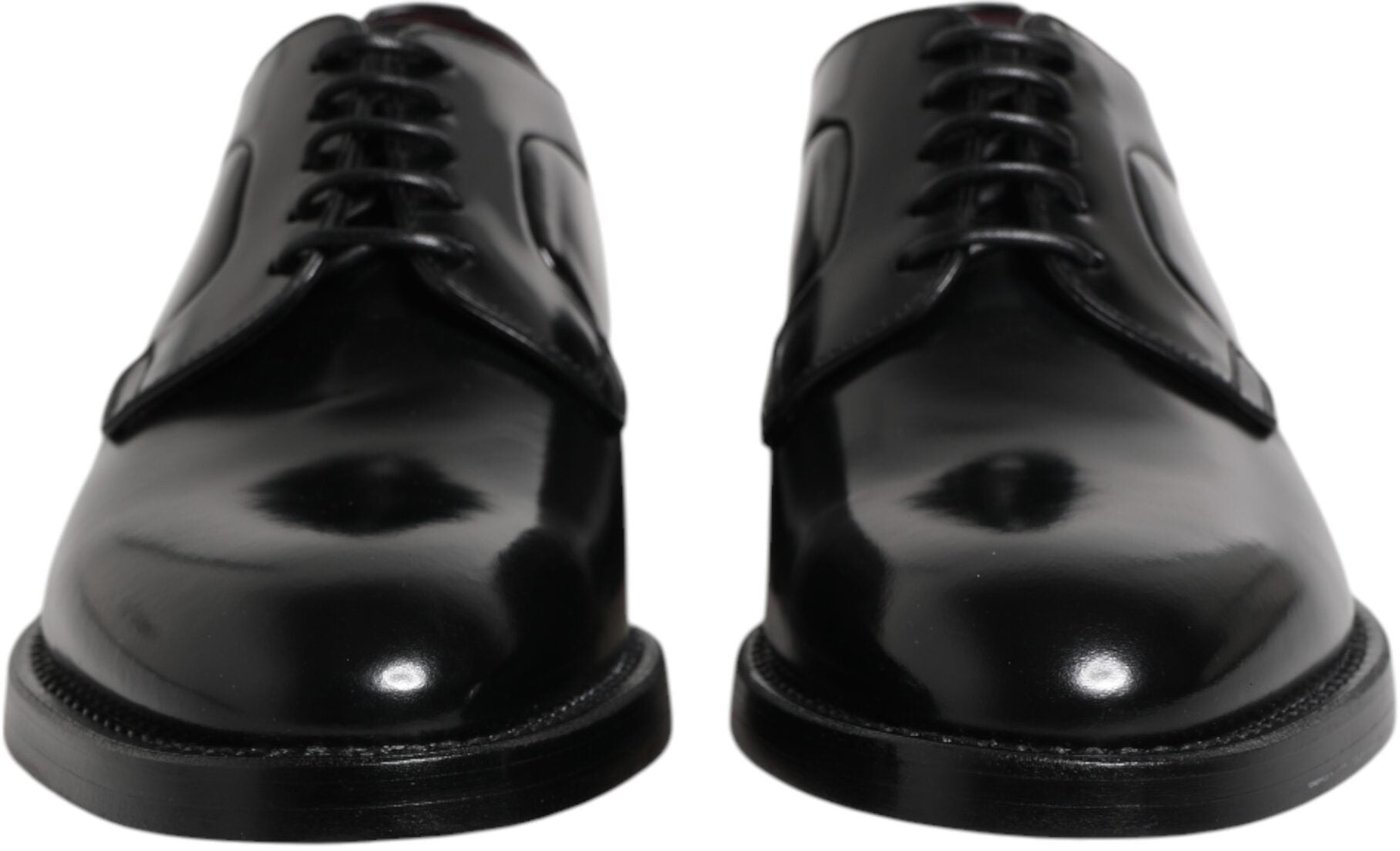 Dolce & Gabbana Black Leather Lace Up Derby Dress Formal Shoes