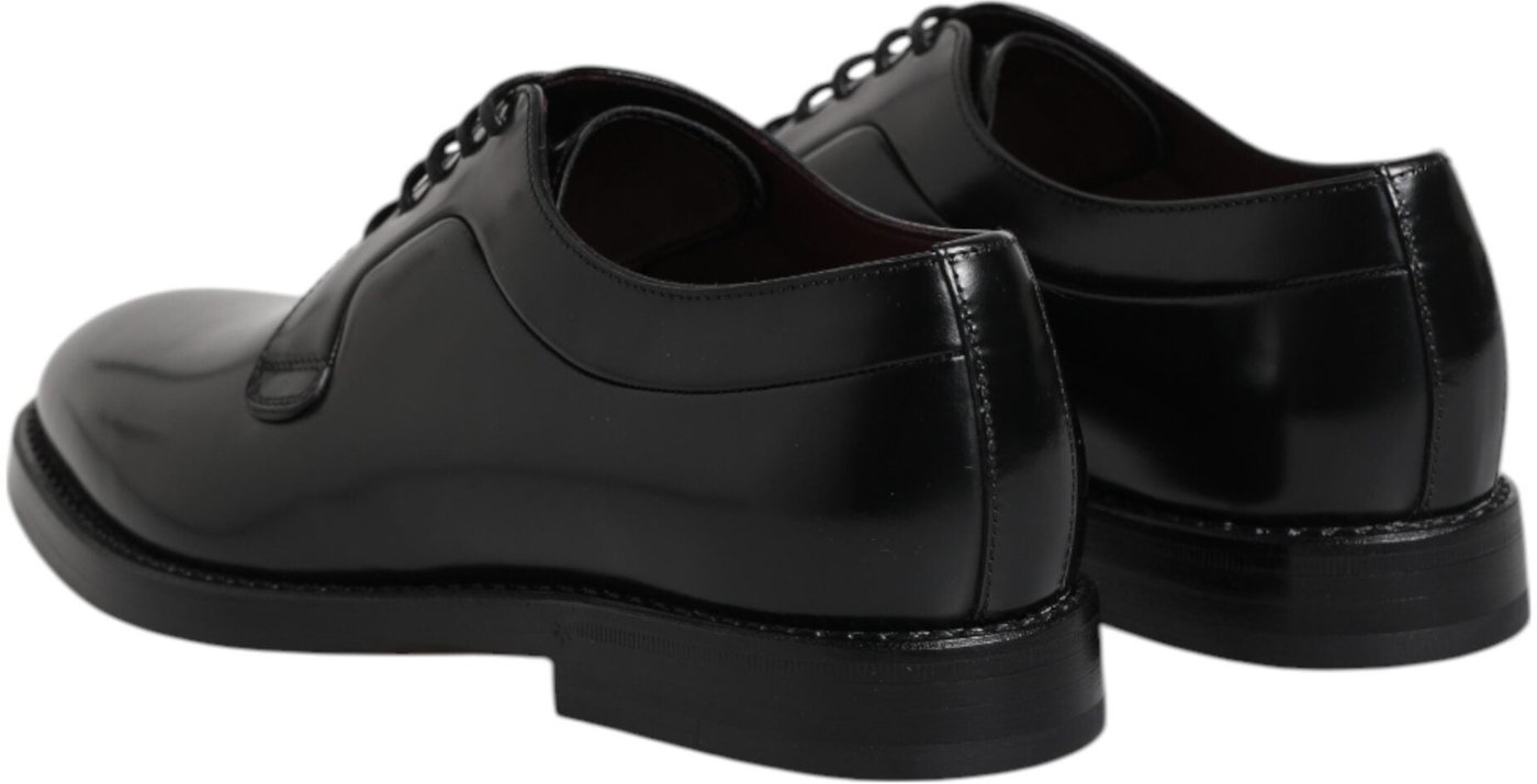 Dolce & Gabbana Black Leather Lace Up Derby Dress Formal Shoes