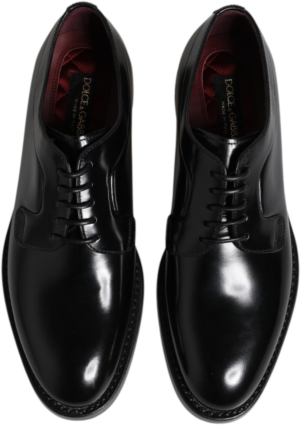 Dolce & Gabbana Black Leather Lace Up Derby Dress Formal Shoes