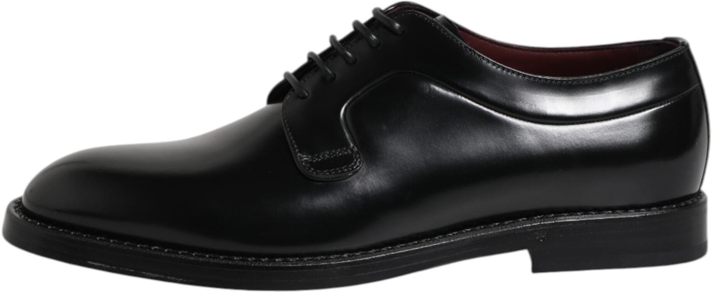 Dolce & Gabbana Black Leather Lace Up Derby Dress Formal Shoes