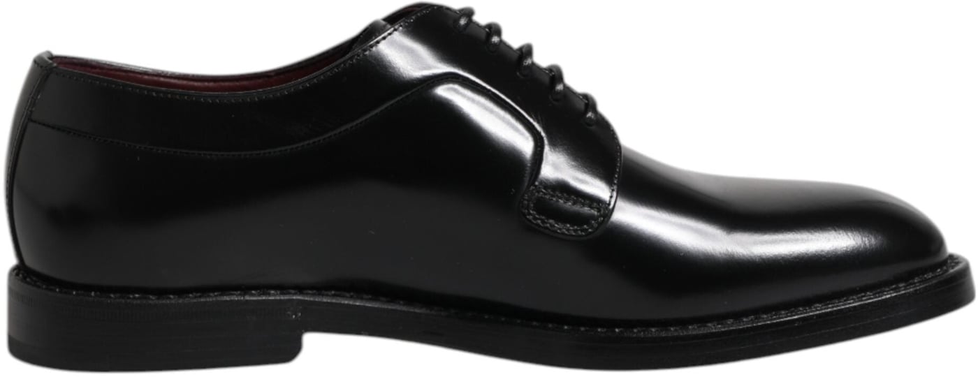 Dolce & Gabbana Black Leather Lace Up Derby Dress Formal Shoes