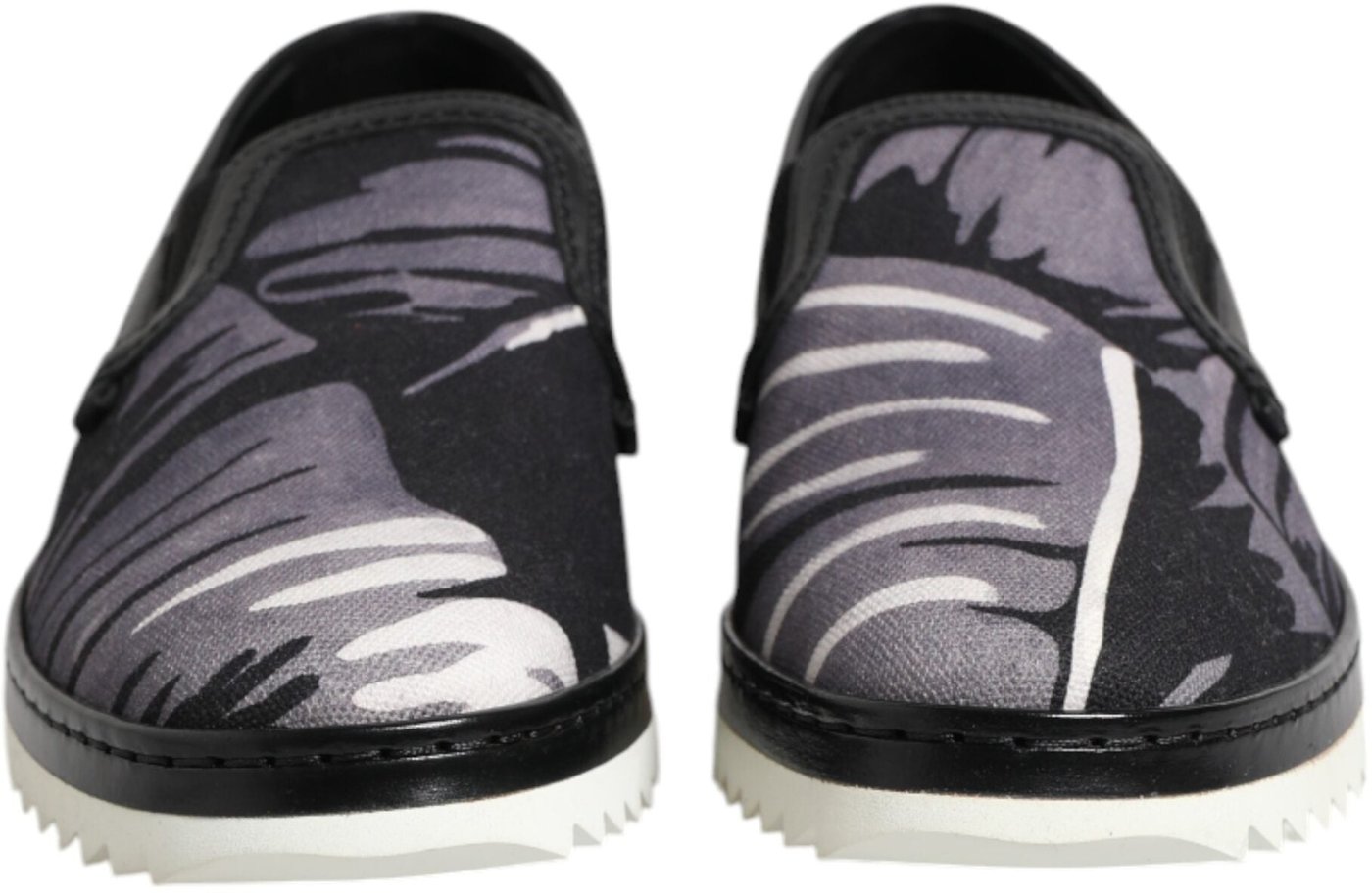 Dolce & Gabbana Black Tropical Slip On Men Sneakers Shoes