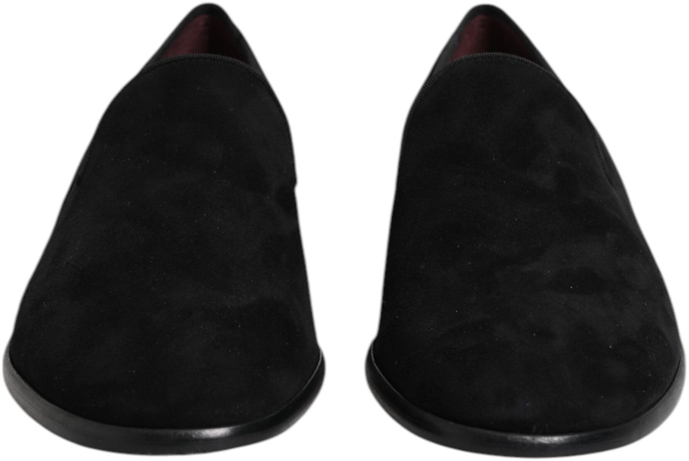 Dolce & Gabbana Black Suede Slip On Loafers Formal Shoes