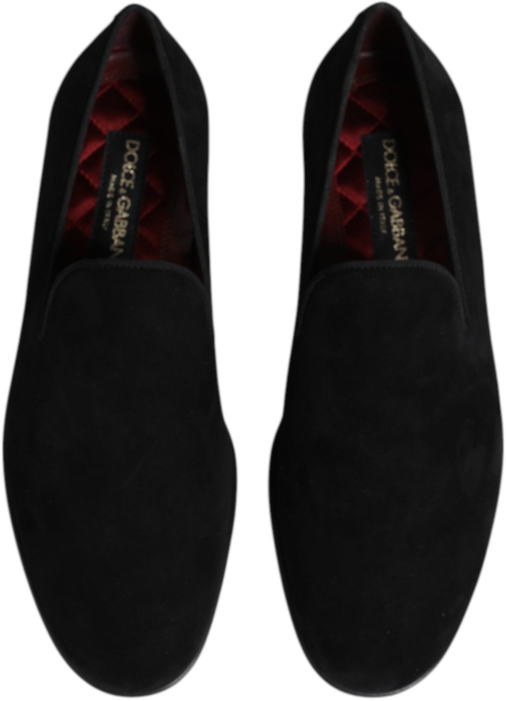 Dolce & Gabbana Black Suede Slip On Loafers Formal Shoes