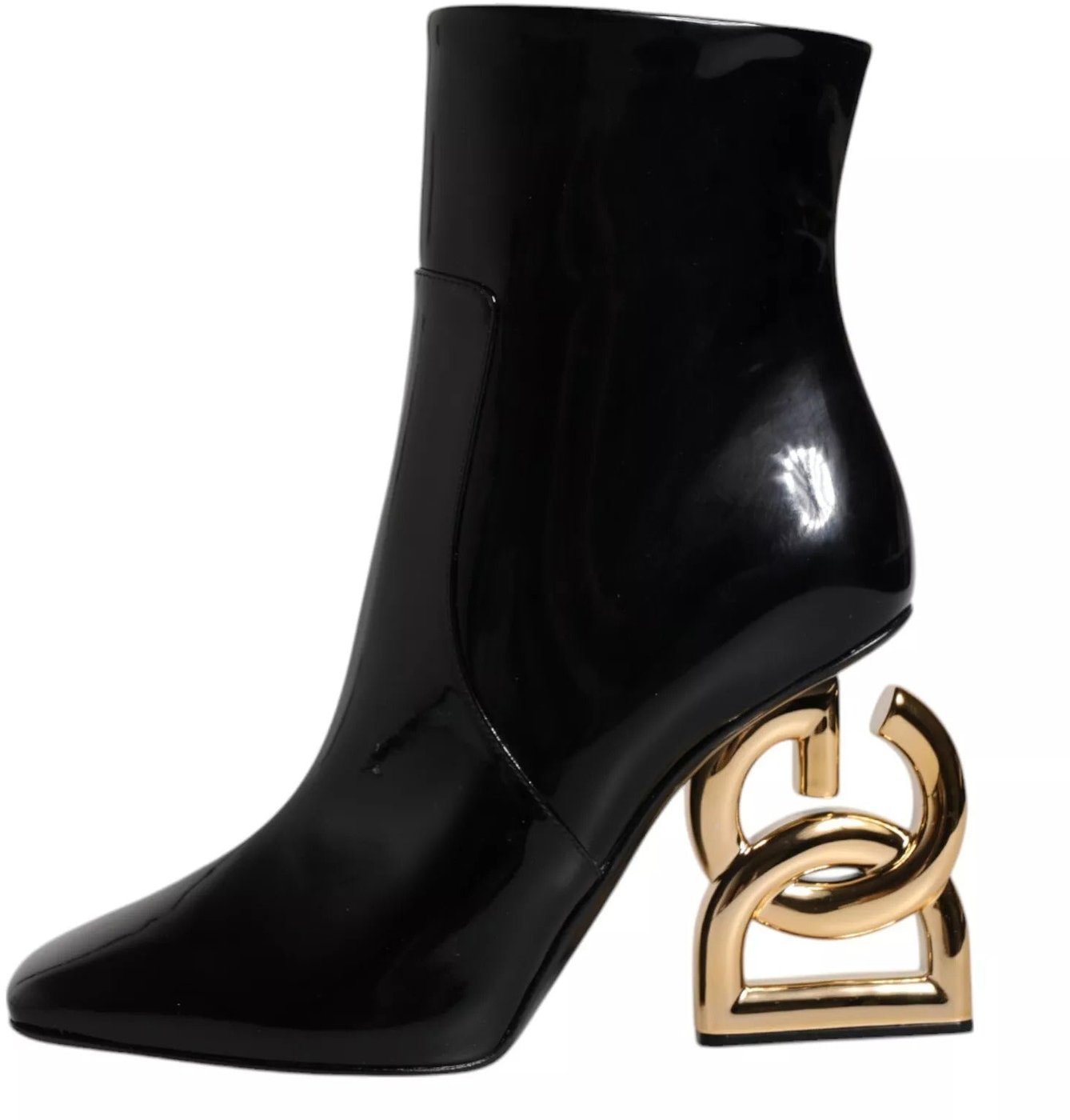 Dolce & Gabbana Black Jackie Leather Mid Calf Boots Shoes