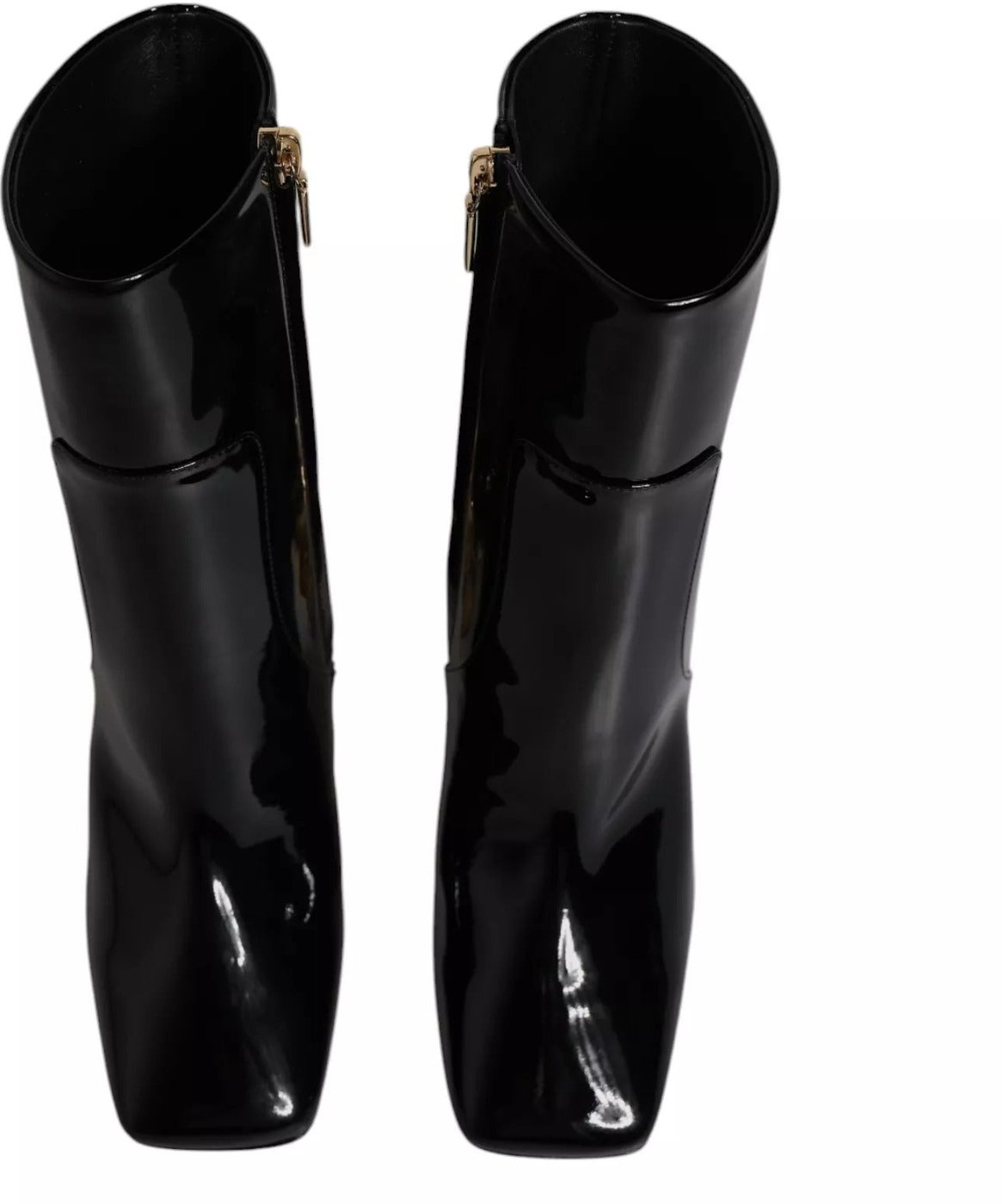 Dolce & Gabbana Black Jackie Leather Mid Calf Boots Shoes