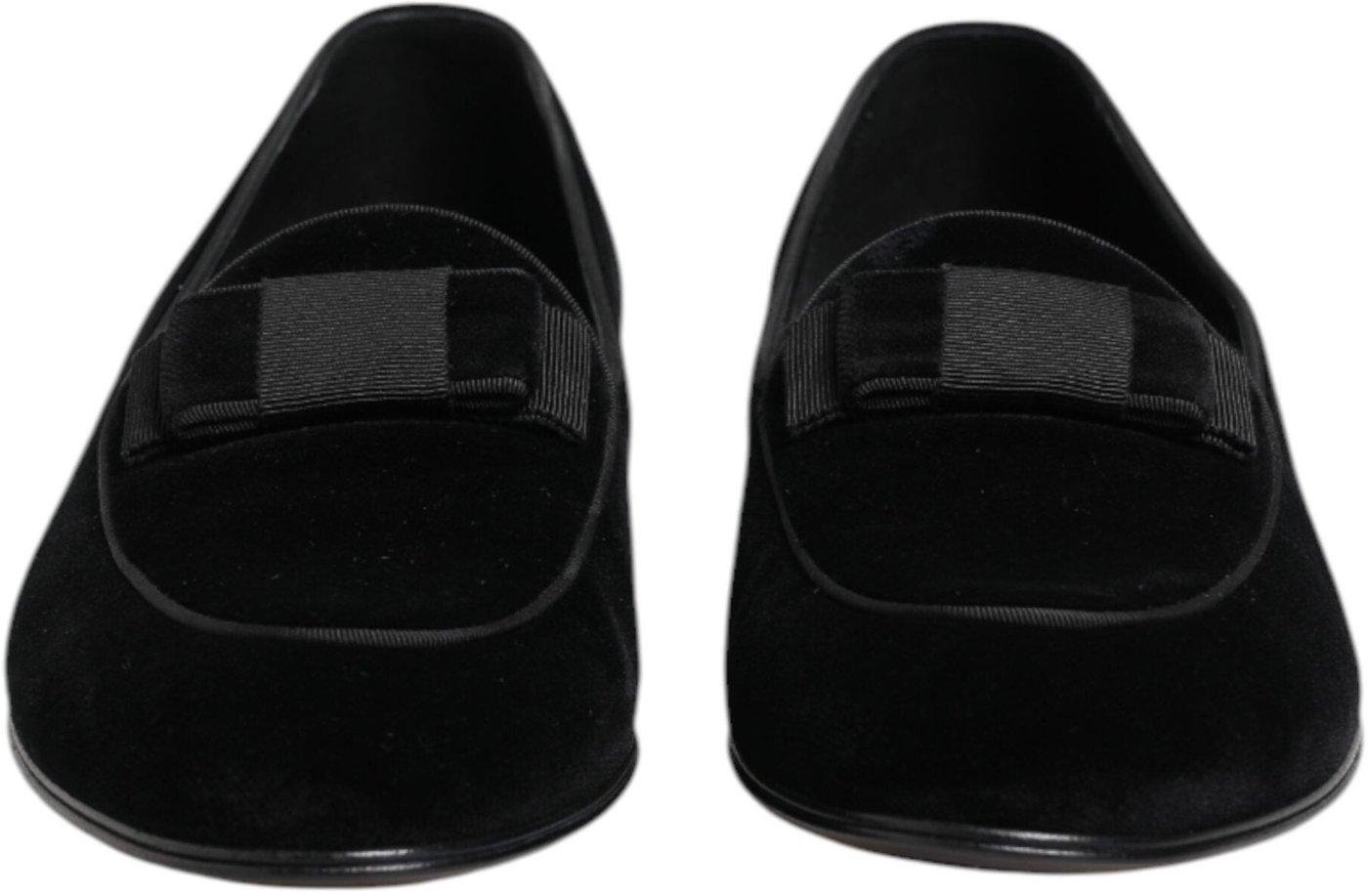 Dolce & Gabbana Black Velvet Loafers Formal Men Dress Shoes
