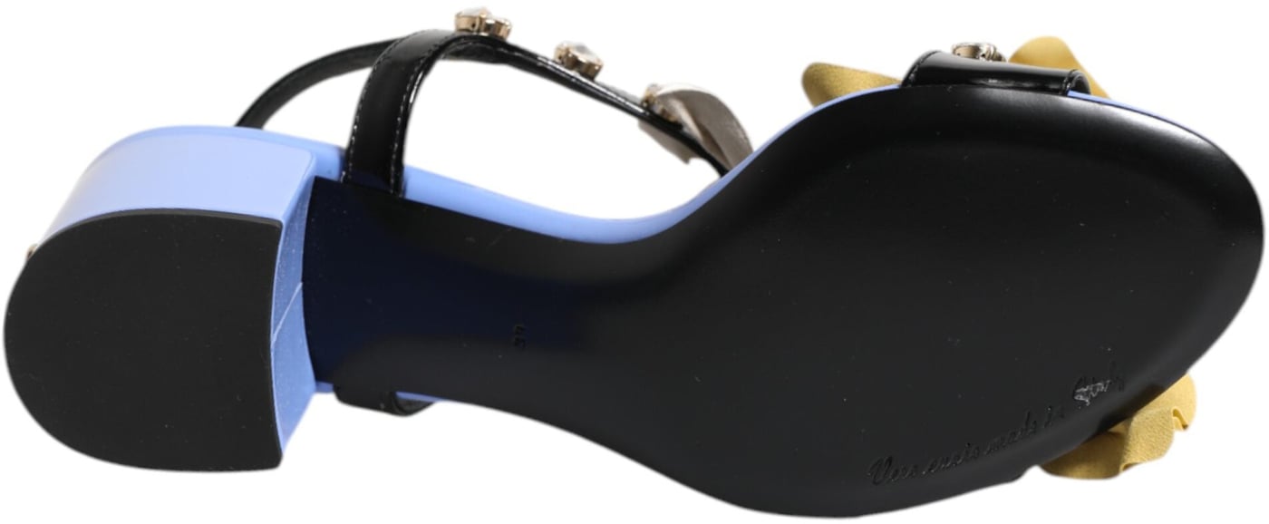 Dolce & Gabbana Multicolor Floral Crystal KEIRA Sandals Shoes
