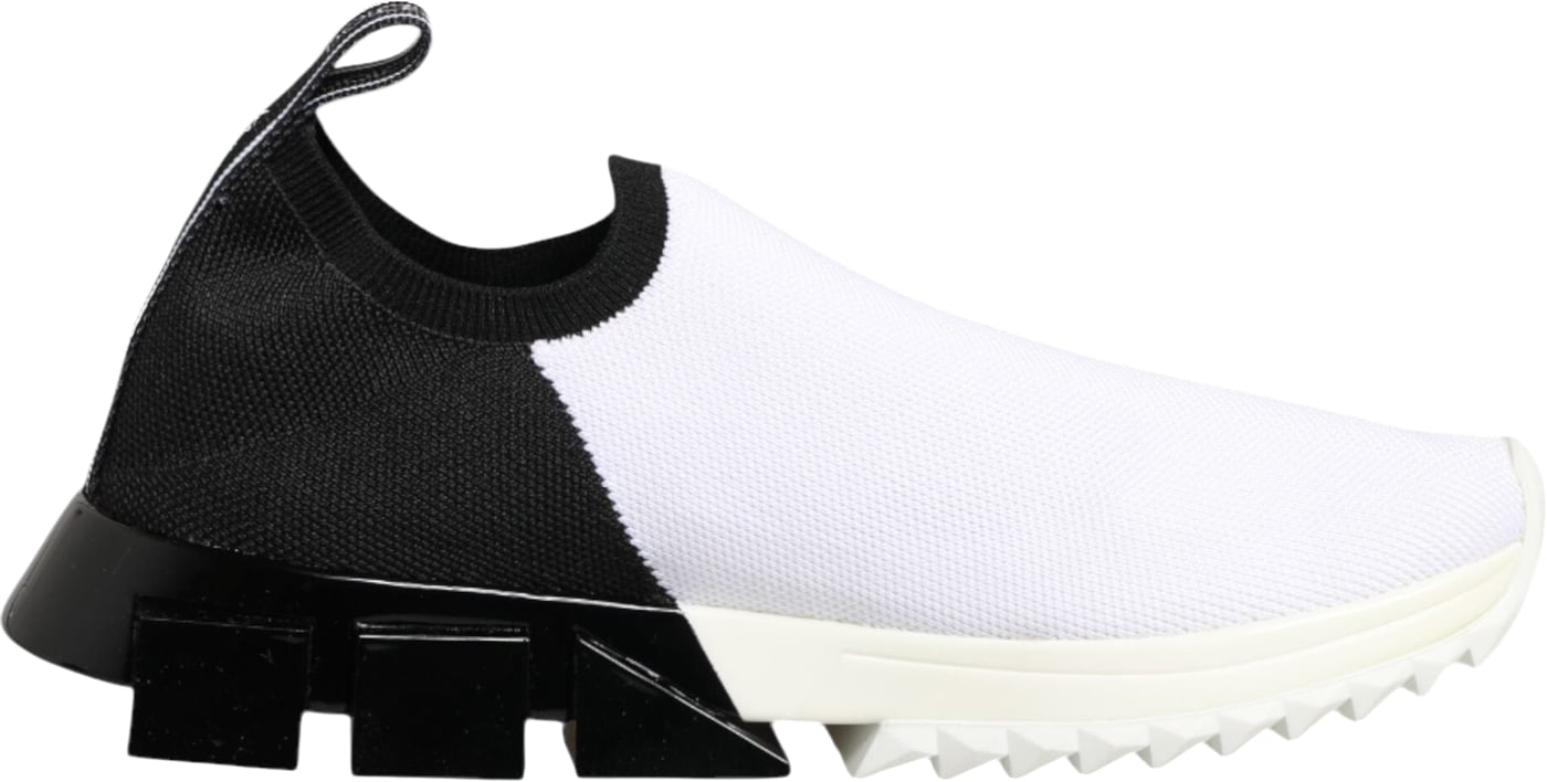 Dolce & Gabbana White Black Low Top Sorrento Sneakers Shoes