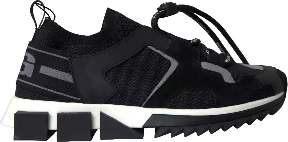 Dolce & Gabbana Black White Logo Sorrento Mens Sneakers Shoes