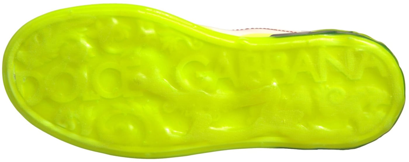 Dolce & Gabbana White Yellow Portofino Leather Sneakers Shoes