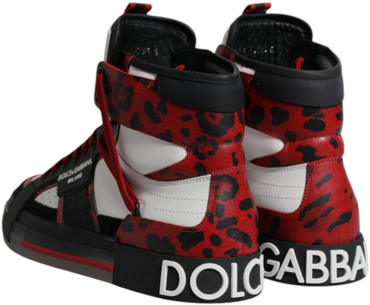 Dolce & Gabbana Multicolor Leather High Top Sneakers Shoes