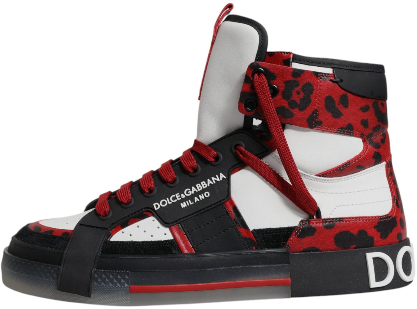 Dolce & Gabbana Multicolor Leather High Top Sneakers Shoes