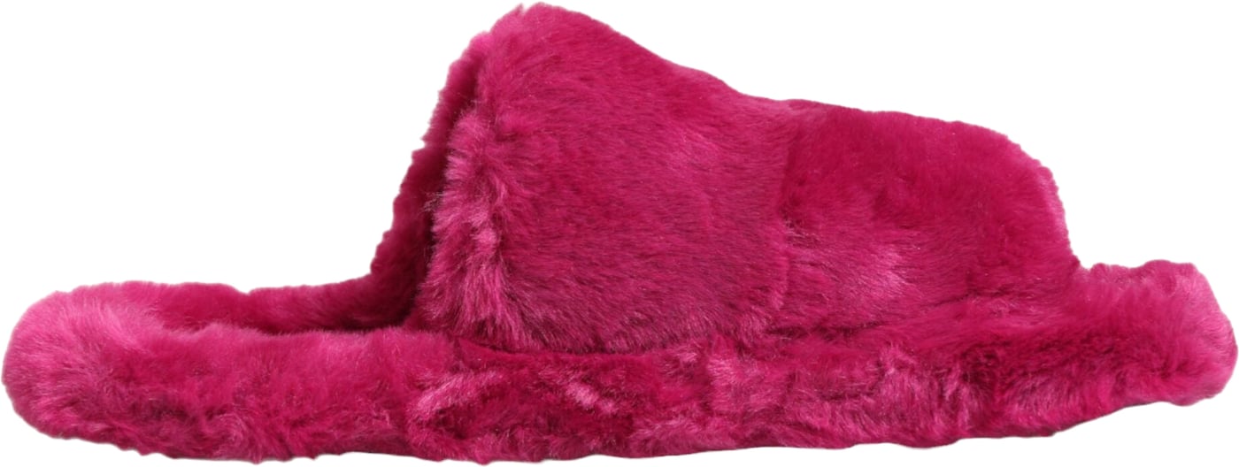 Dolce & Gabbana Pink Acrylic Faux Fur Mens Flats Sandals Shoes