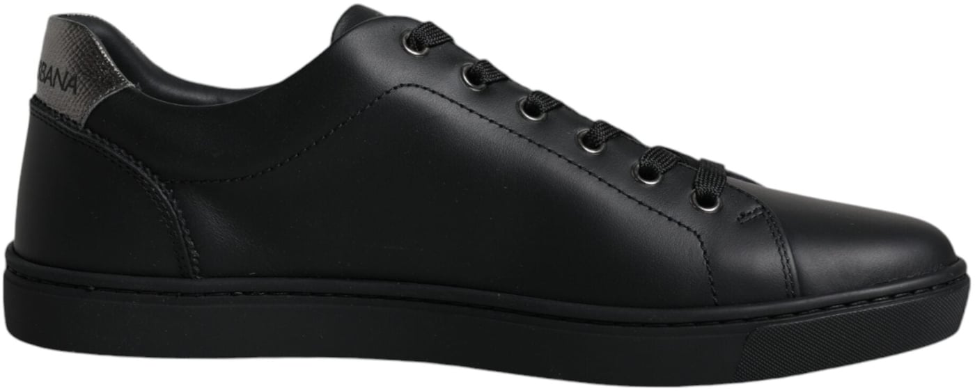 Dolce & Gabbana Black London Sacred Heart Men Sneakers Shoes