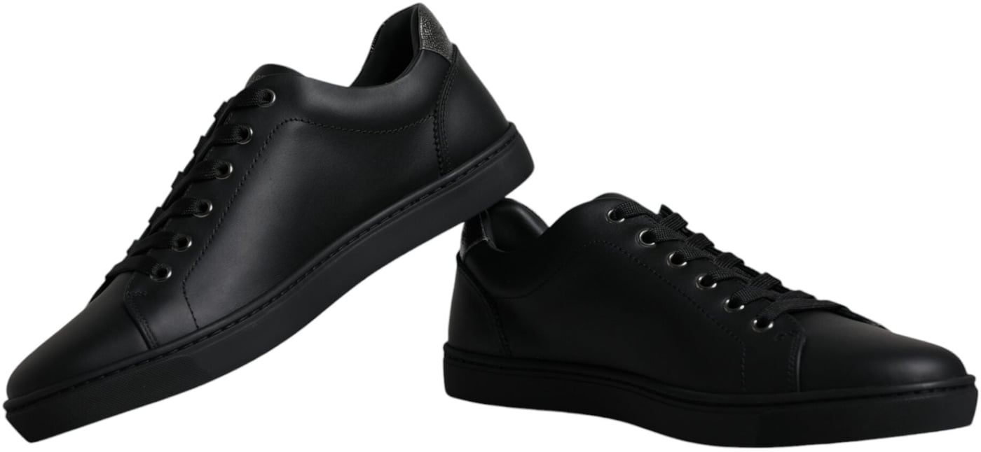 Dolce & Gabbana Black London Sacred Heart Men Sneakers Shoes