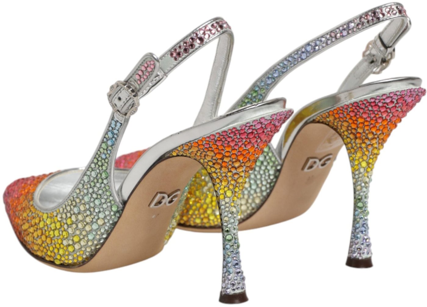 Dolce & Gabbana Multicolor Sequin Slingback Pumps Shoes