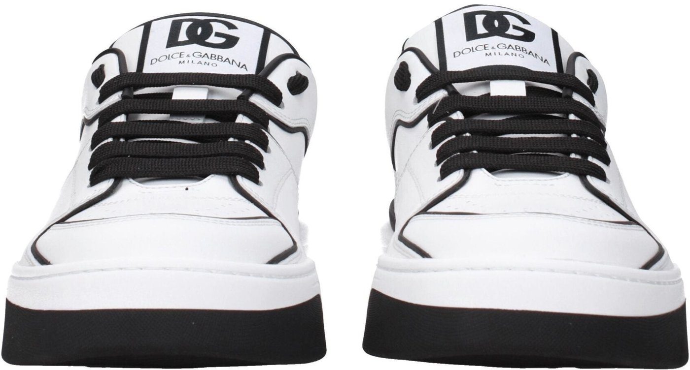 Dolce & Gabbana White Leather Sneakers