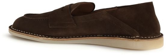 Dolce & Gabbana Brown Calf Leather Bos Taurus Slip-On Loafers