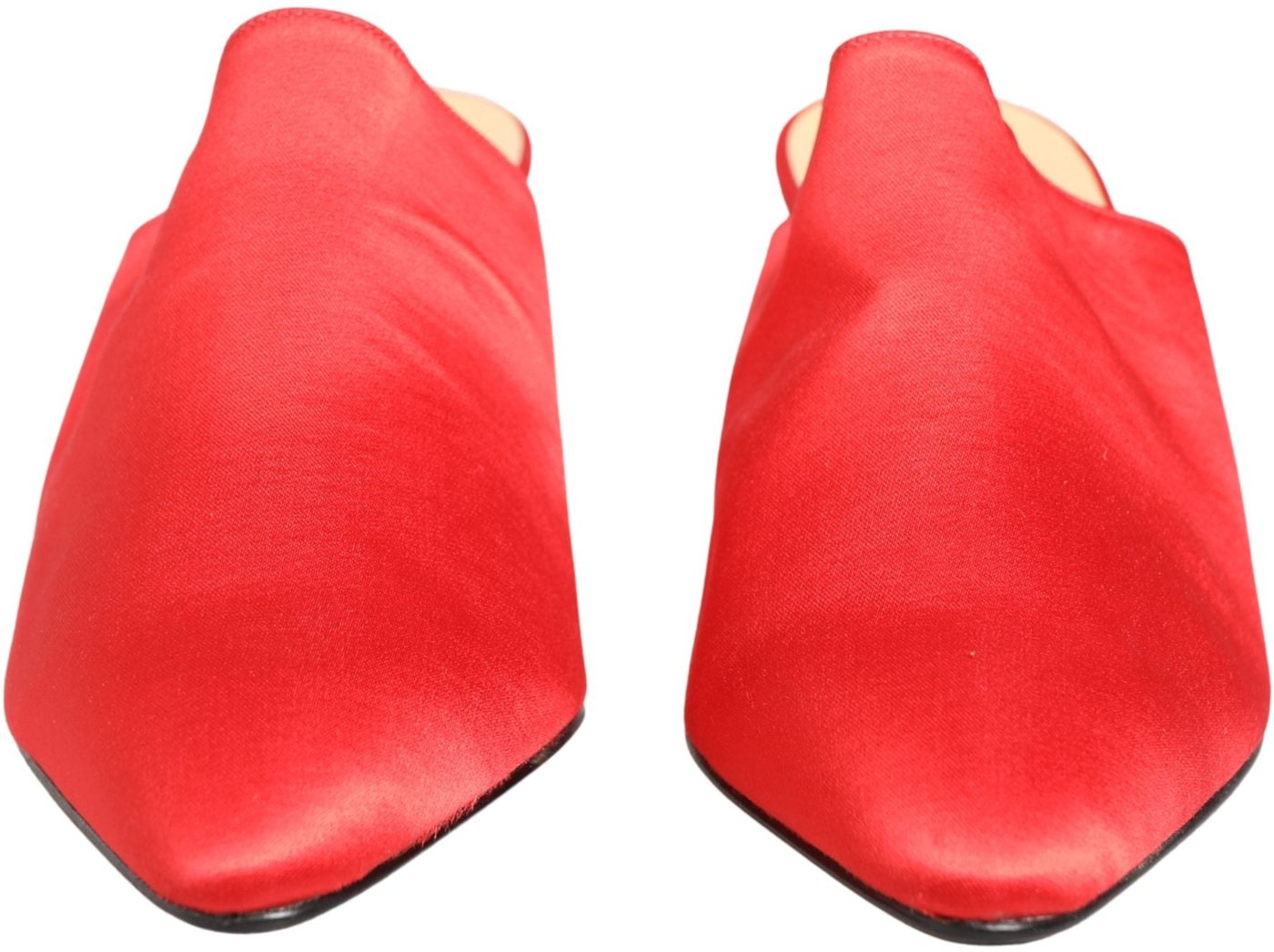 Dolce & Gabbana Red Suede Heel Mule Shoes